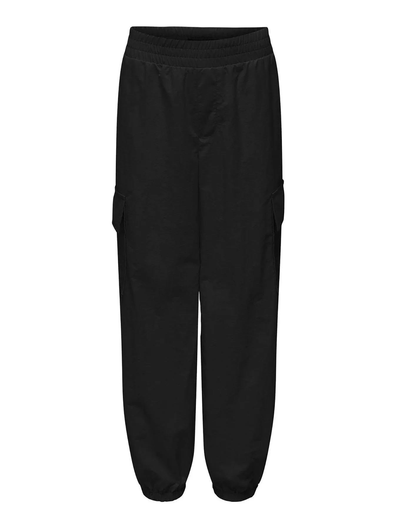 Only Kids Girls Echo Cargo Parachute Pants - Black