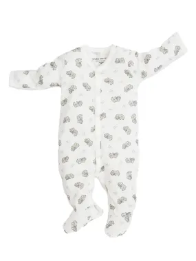 Organic Snap Front Footie - Elephant Hugs & Kisses