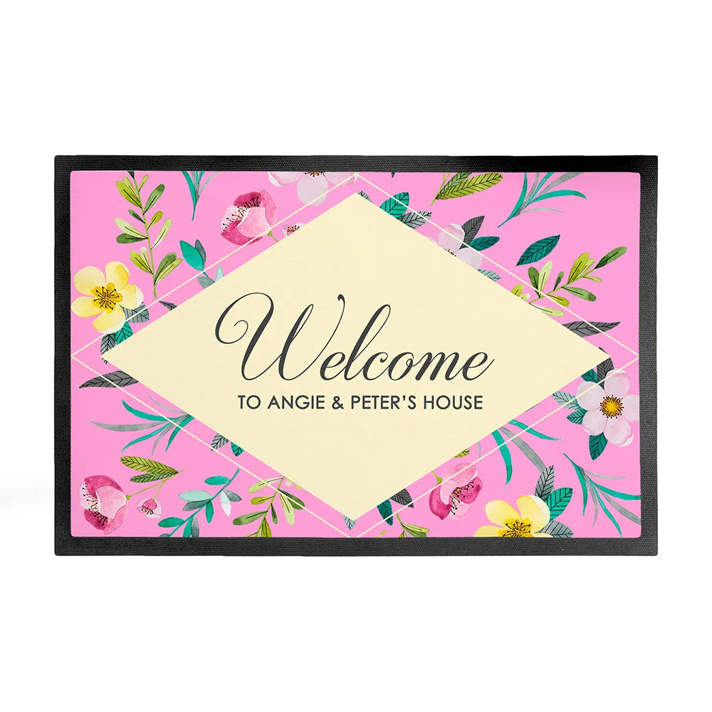 Personalised Floral Doormat