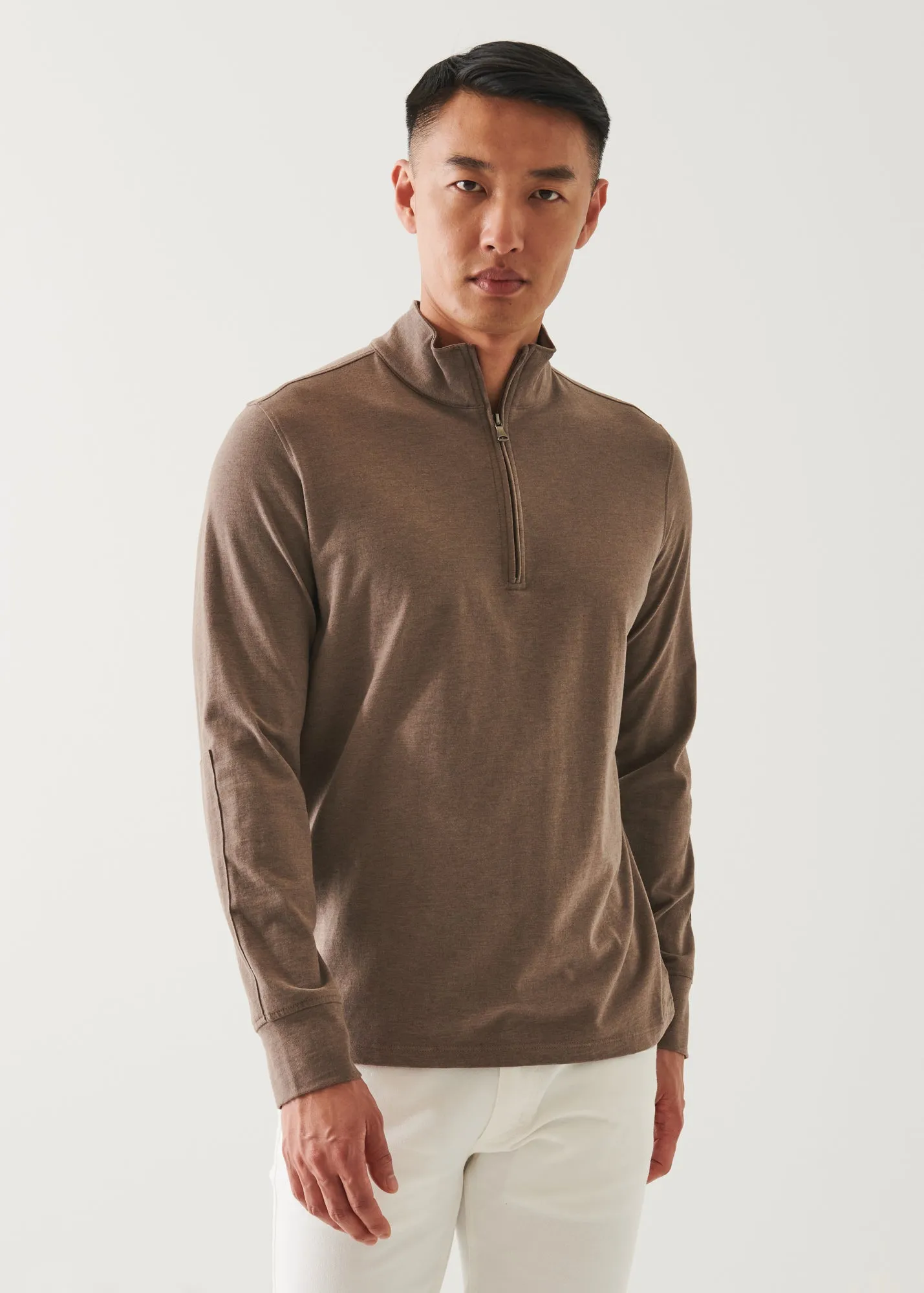 PIMA COTTON STRETCH OVERDYE QUARTER ZIP