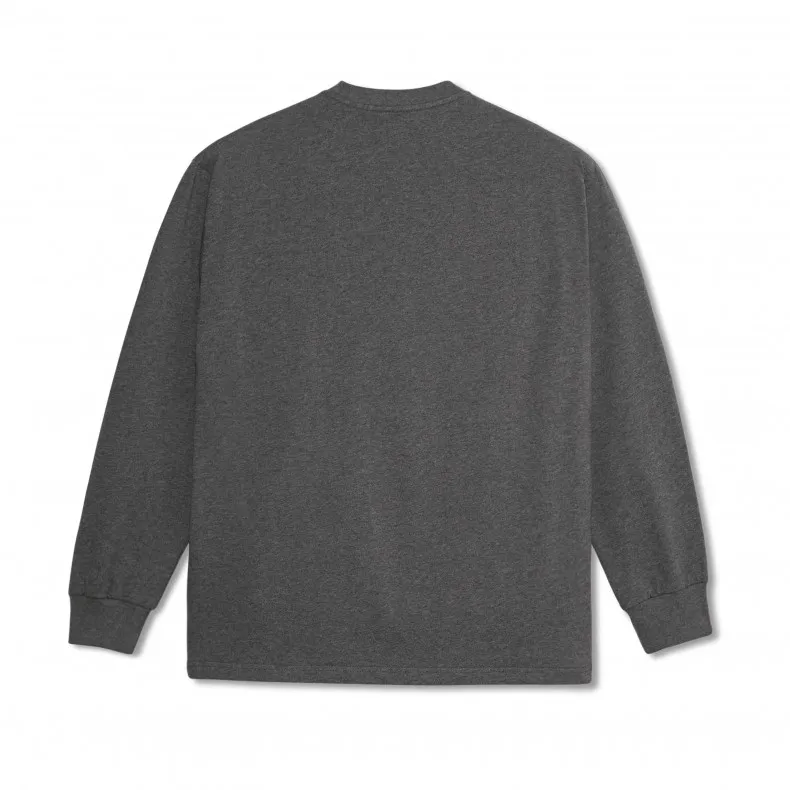 Polar Skate Co. Team Long Sleeve T-Shirt (Dark Grey Melange)