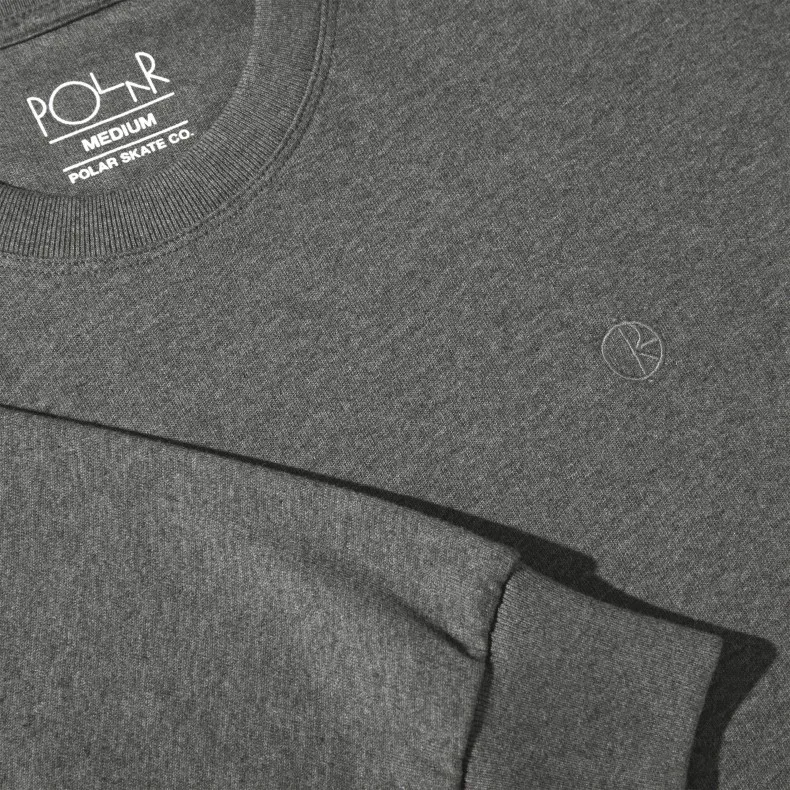 Polar Skate Co. Team Long Sleeve T-Shirt (Dark Grey Melange)