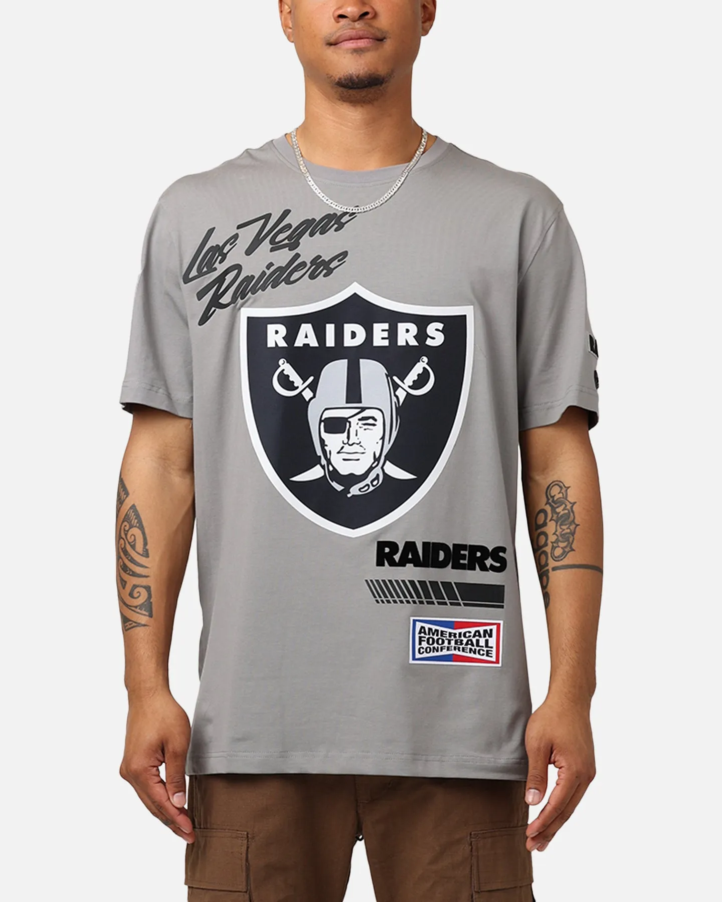 Pro Standard Las Vegas Raiders Fast Lane SJ T-Shirt Grey