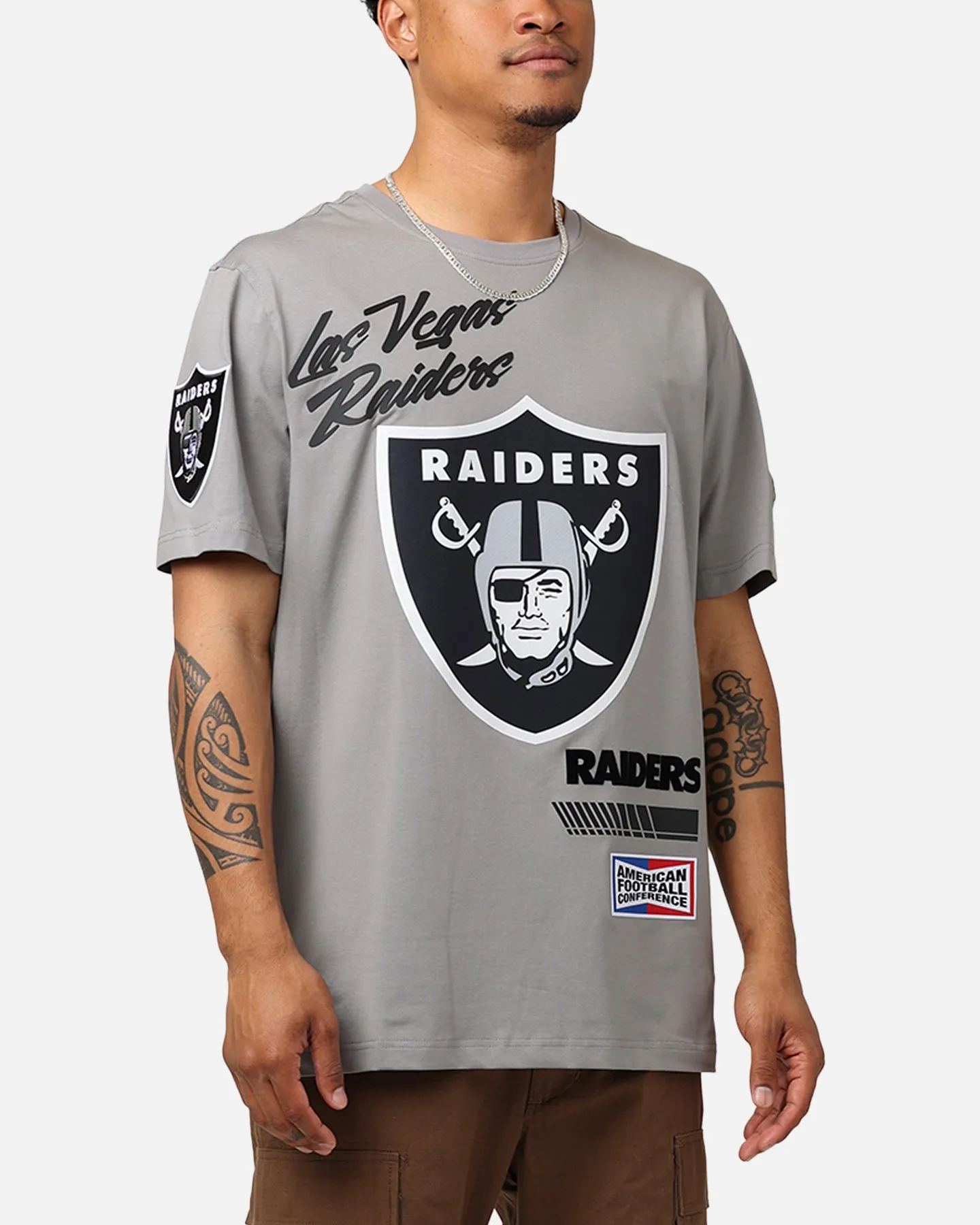 Pro Standard Las Vegas Raiders Fast Lane SJ T-Shirt Grey