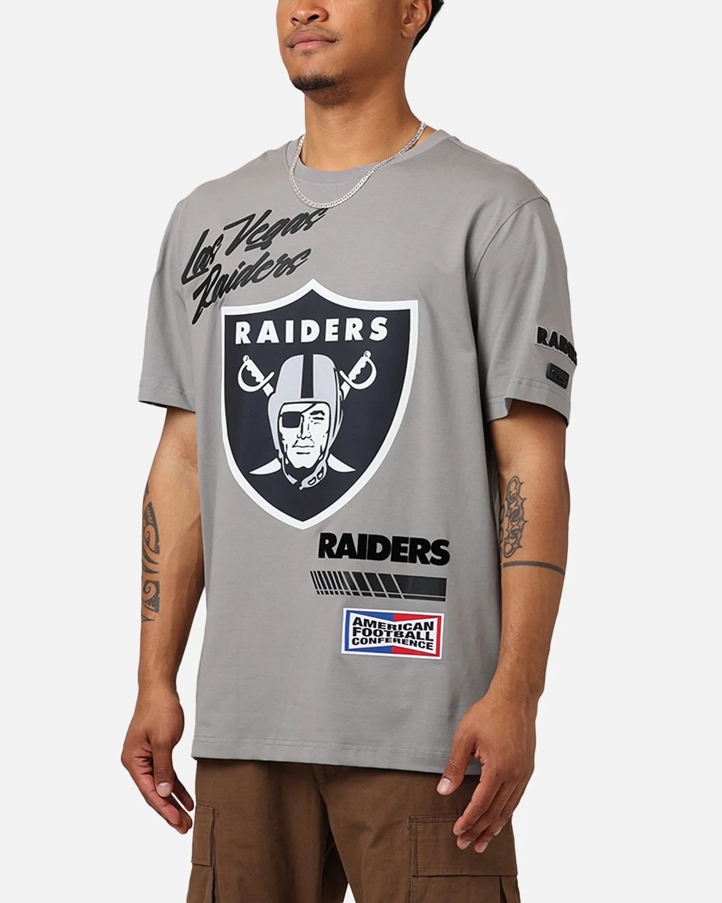 Pro Standard Las Vegas Raiders Fast Lane SJ T-Shirt Grey