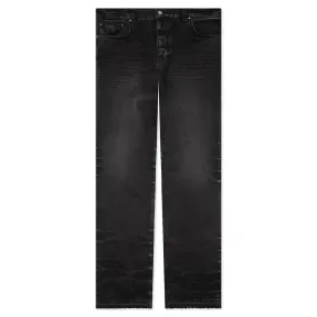 Release Hem Straight Jean - Faded Black