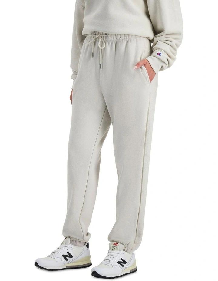 Reverse Weave Terry Taping Jogger in Stone Throw