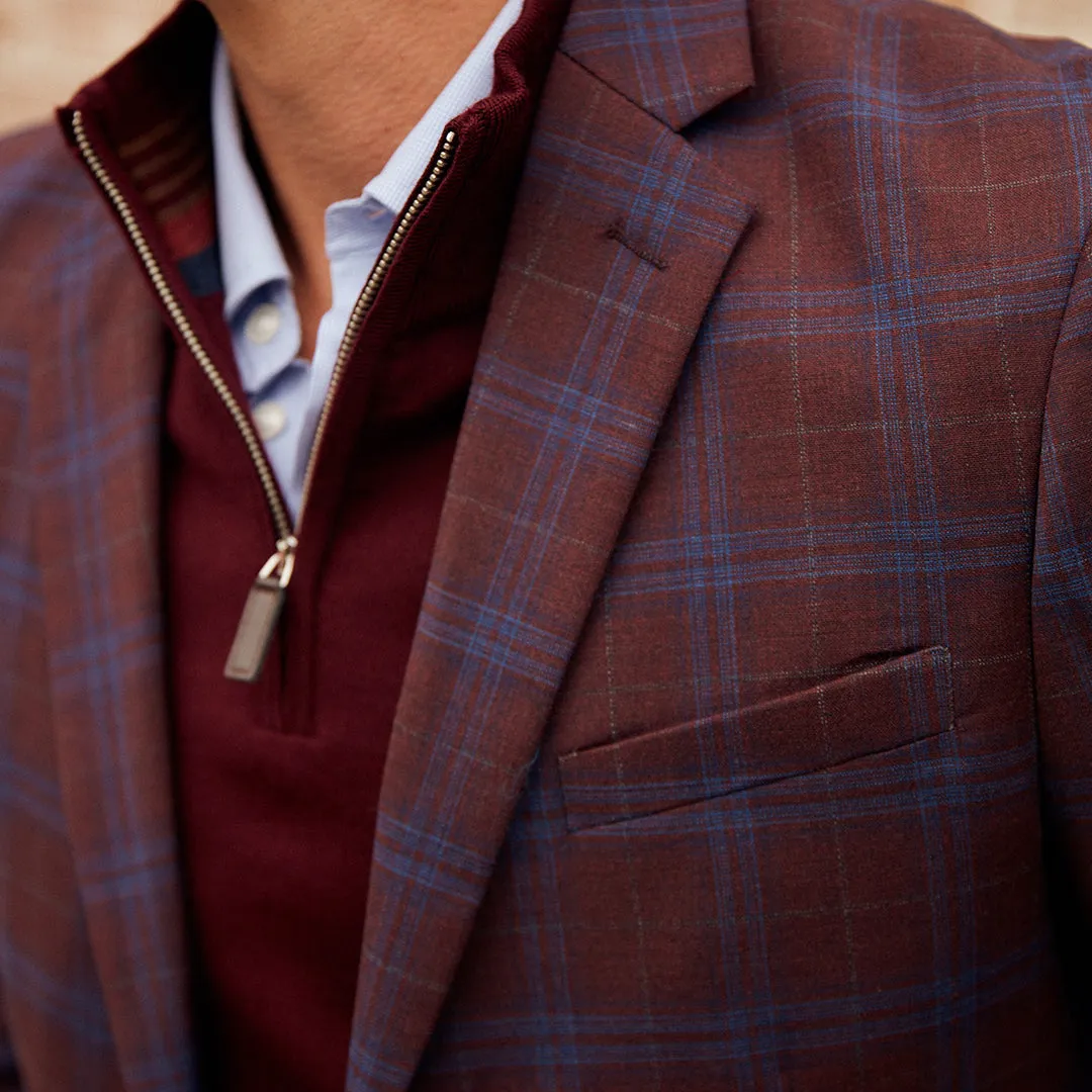 Roffe Red Plaid Sport Coat