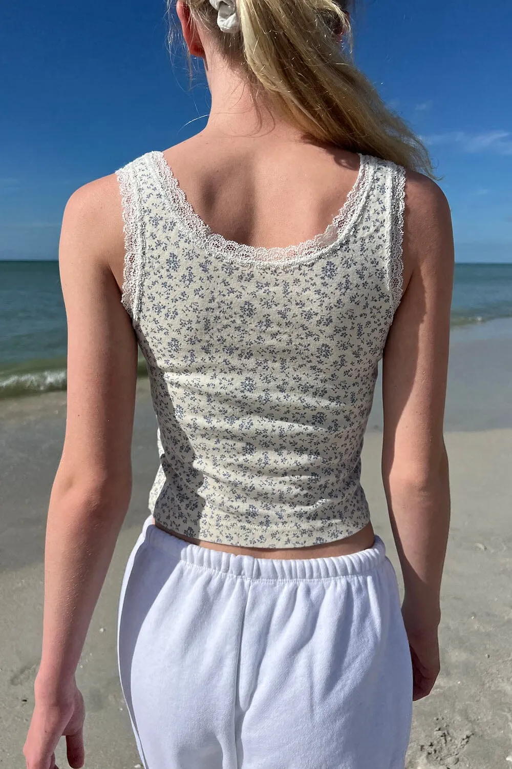 Ronnie Floral Lace Tank