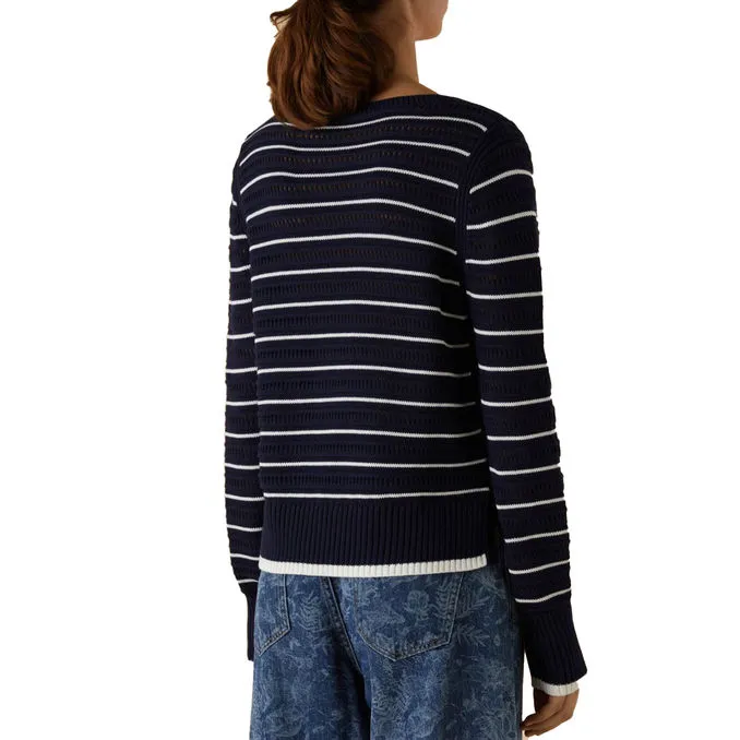  SARAGO PULL Woman Navy White