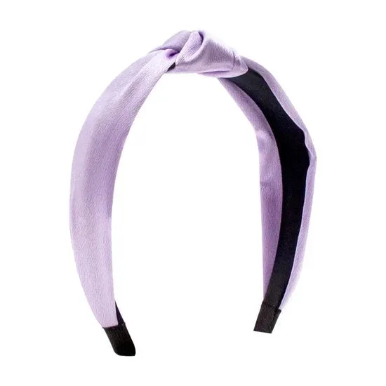 Satin Knot Wrapped Headband- Light Orchid