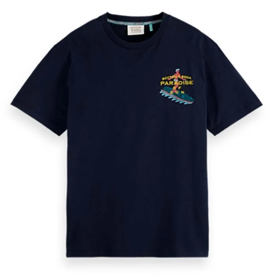 Scotch & Soda  |Crew Neck Unisex Plain Cotton Short Sleeves Logo Surf Style