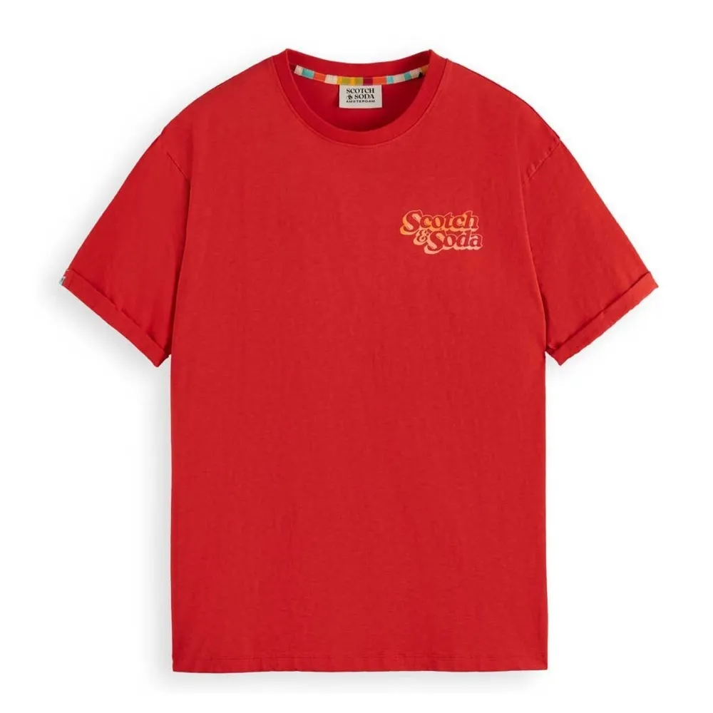 Scotch & Soda  |Crew Neck Unisex Plain Cotton Short Sleeves Logo Surf Style