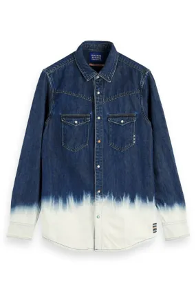 Scotch & Soda  |Denim Street Style Bi-color Long Sleeves Plain Cotton