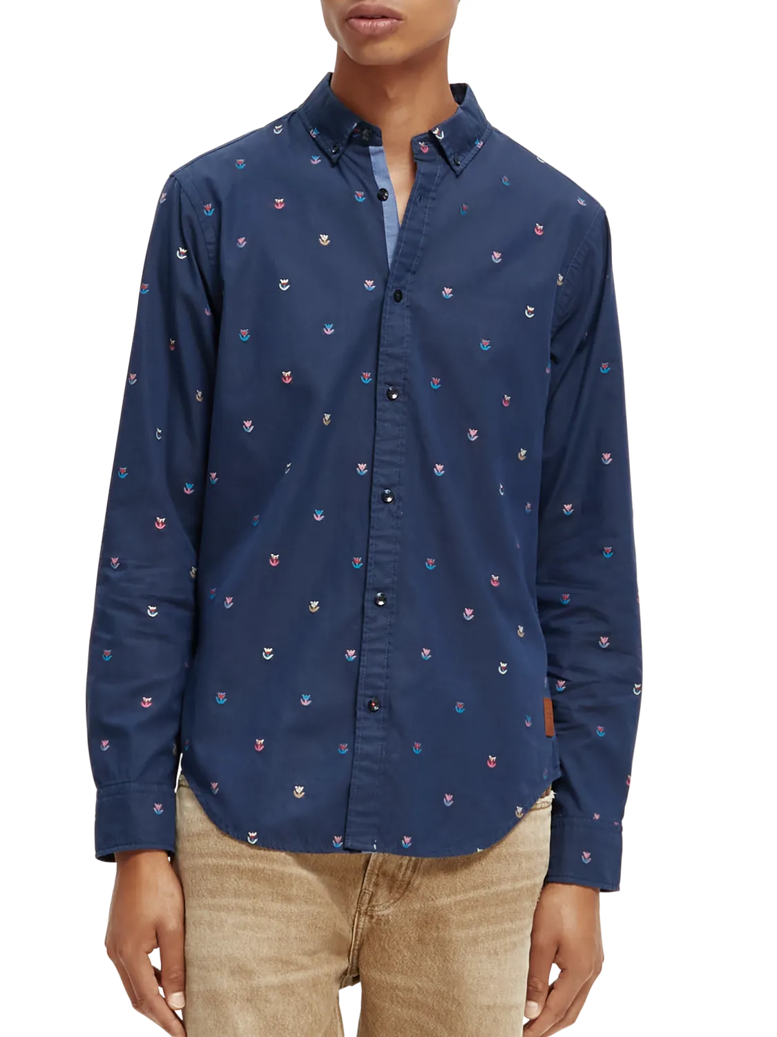 Scotch & Soda - Fil-Coupe Jacquard Shirt - Tulips