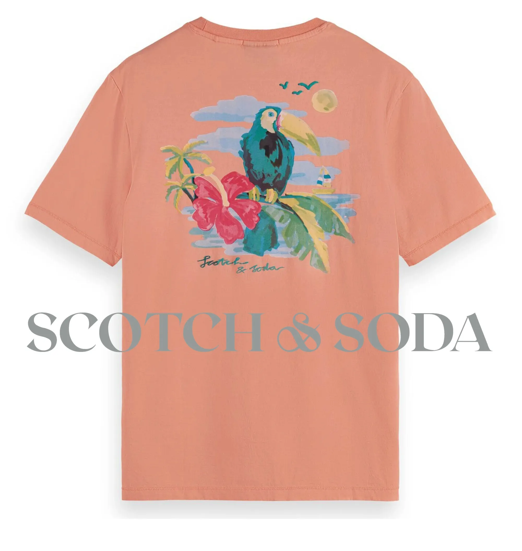 Scotch & Soda  |Short Sleeves Logo Surf Style T-Shirts