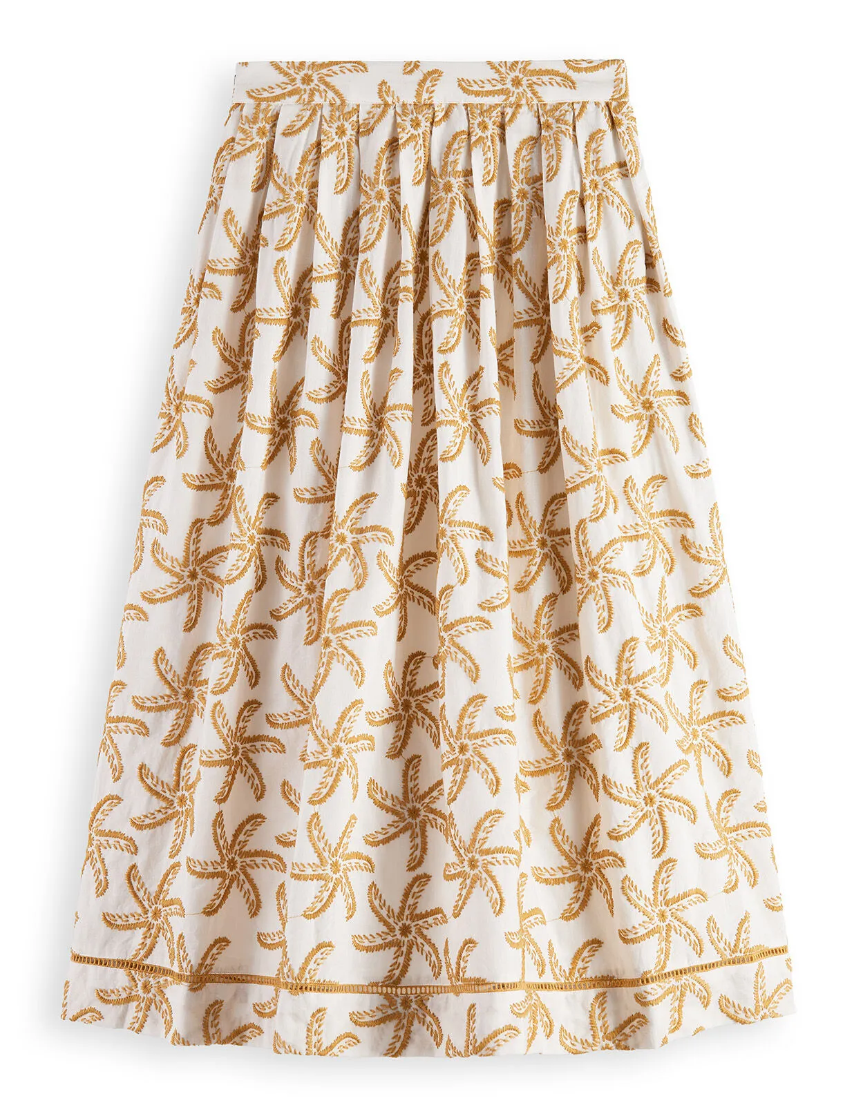 Scotch and Soda Embroidered Maxi Skirt Natural