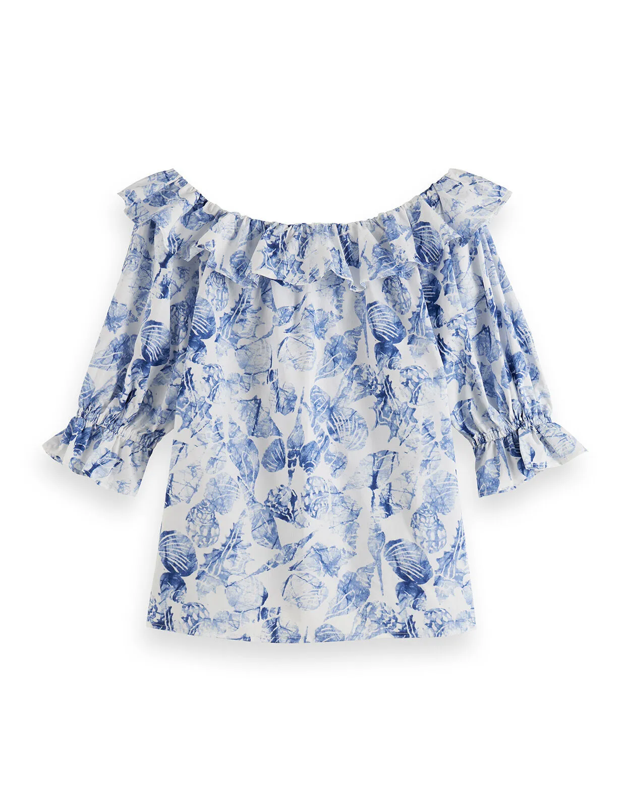 Scotch and Soda Off-Shoulder Top Blue