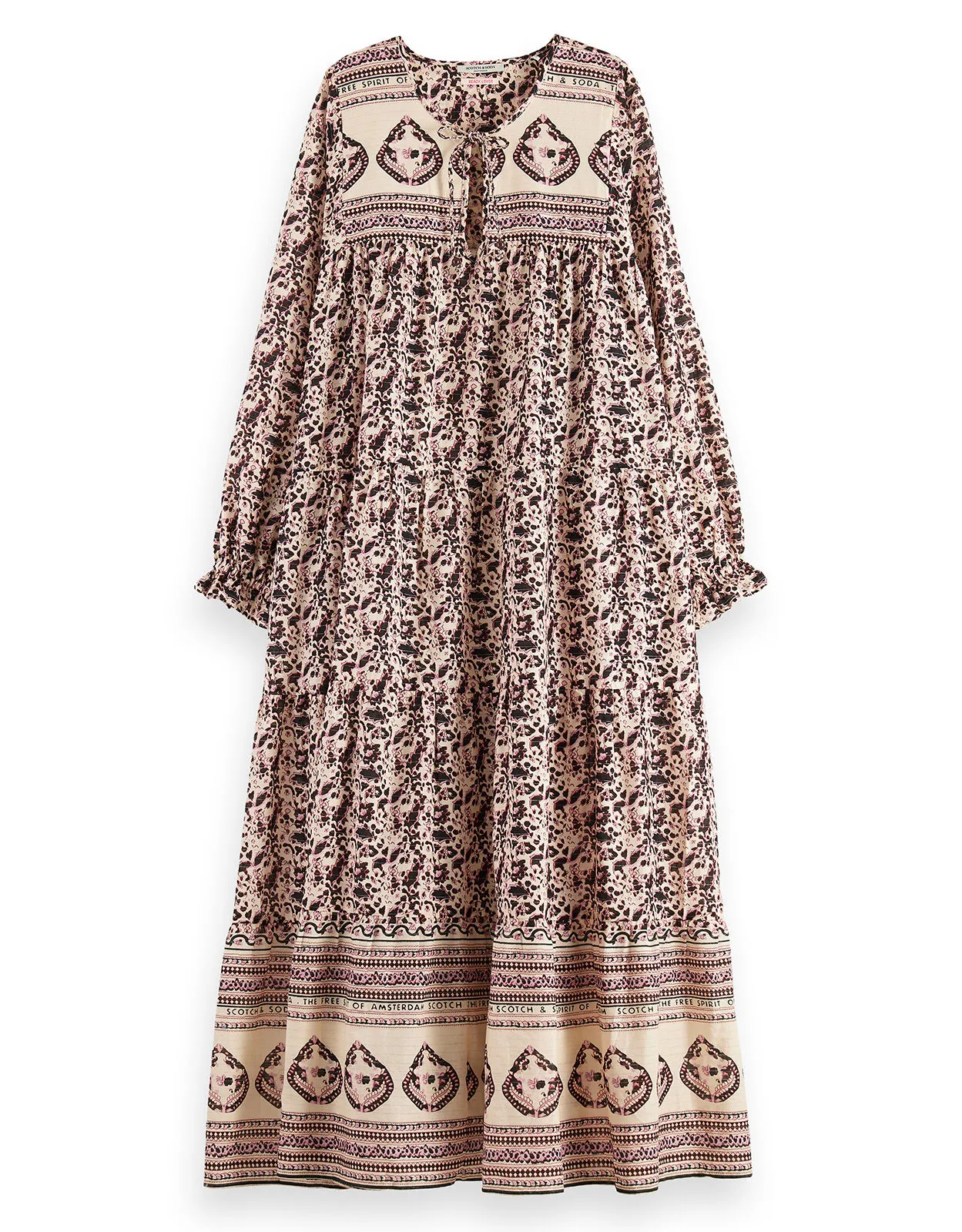 Scotch and Soda Print Maxi Dress Multi