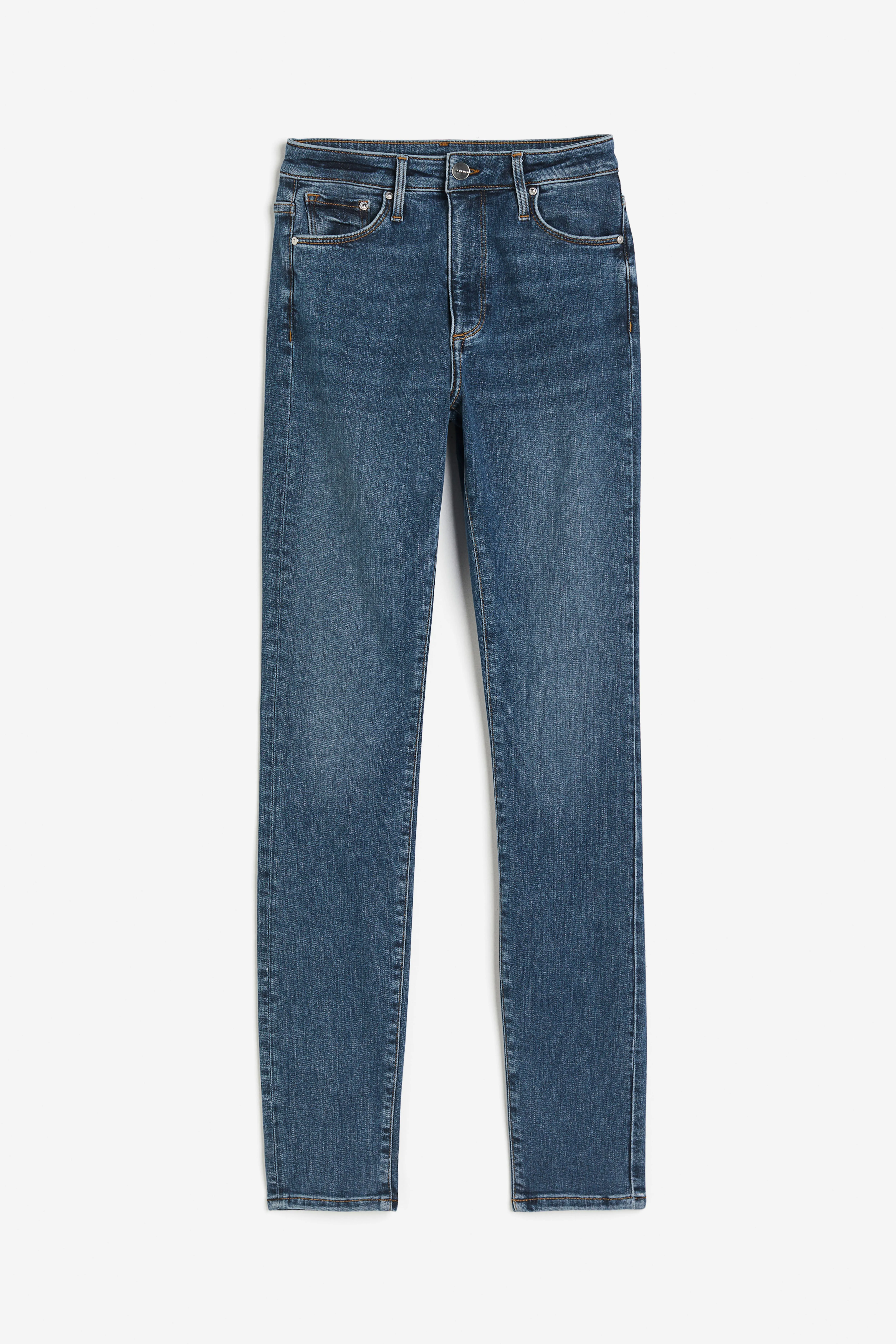 Shaping Skinny High Jeans - High waist - Long - Dark denim blue - Ladies | H&M GB