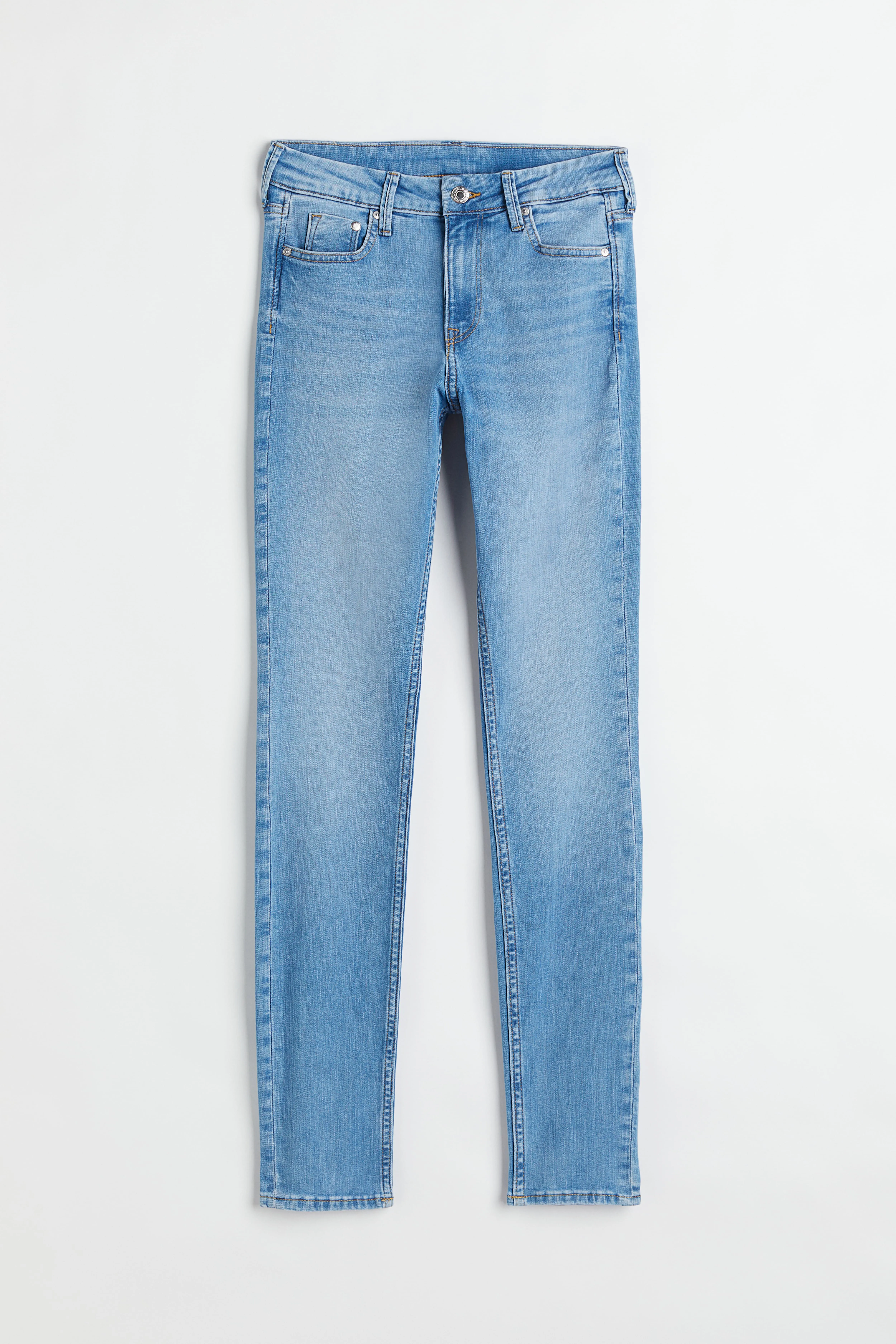 Skinny Regular Jeans - Regular waist - Long - Denim blue - Ladies | H&M GB