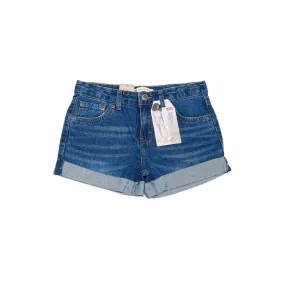 SLIM FIT SHORT DENIM WITH TURN-UP Girl Maevie Denim