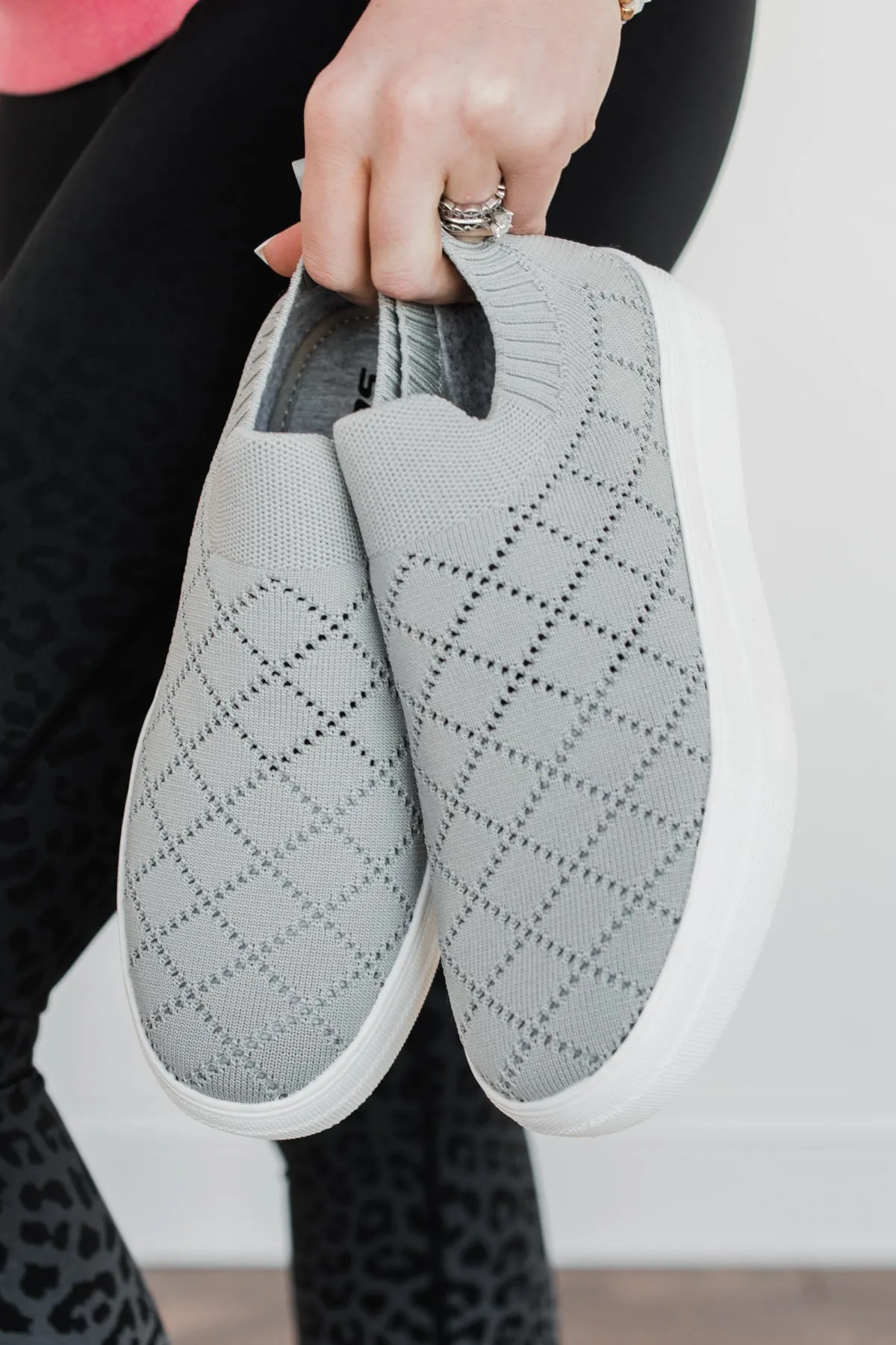 Soda Bill-G Slip On Sneakers- Light Grey