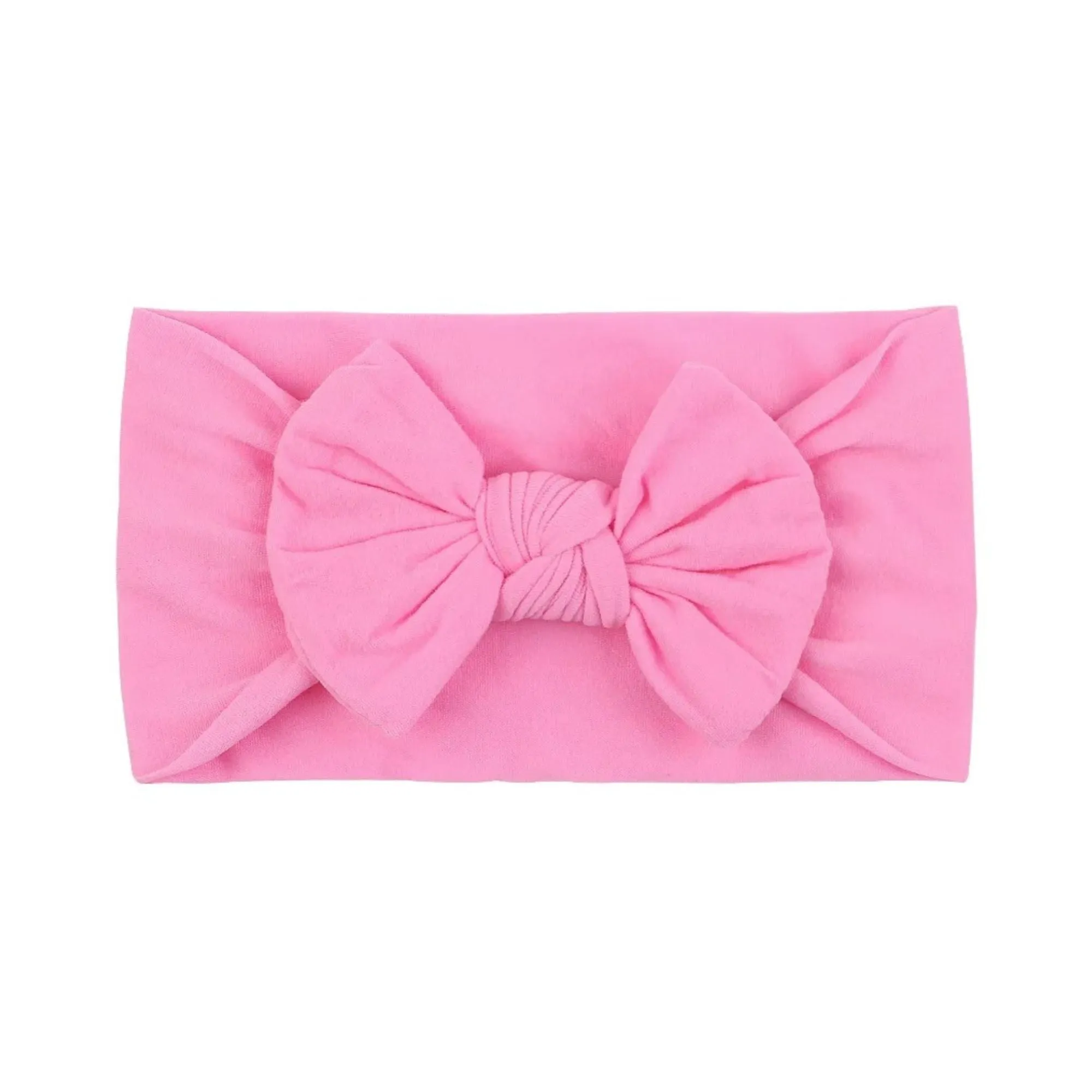 Soft Solid Colour Nylon Baby Headband in Fuchsia