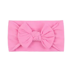 Soft Solid Colour Nylon Baby Headband in Fuchsia