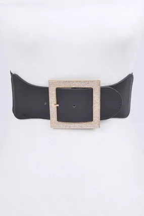 Square Bling Black Belt