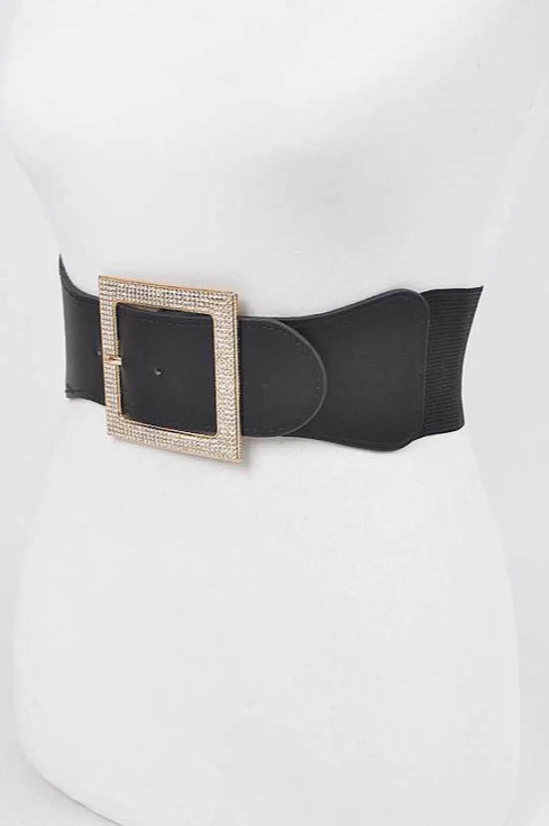 Square Bling Black Belt