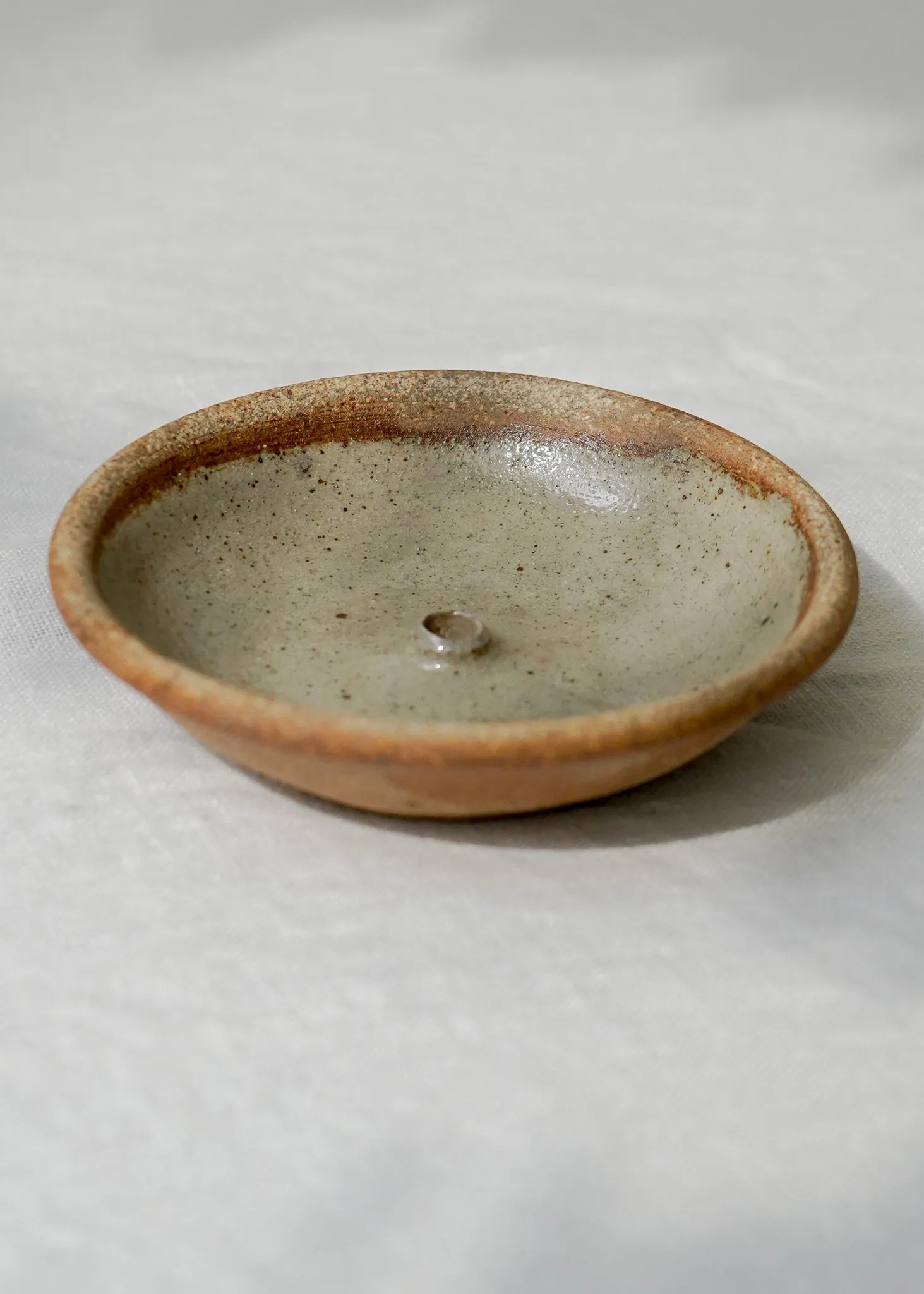 Stoneware incense Holder Celadon