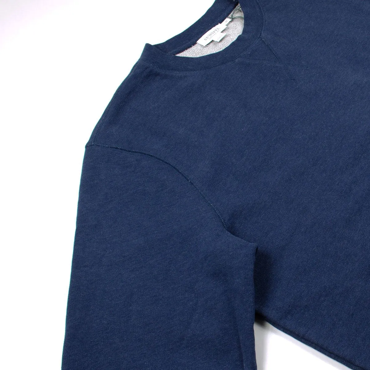 Sunspel - Loopback Sweatshirt - Navy Melange