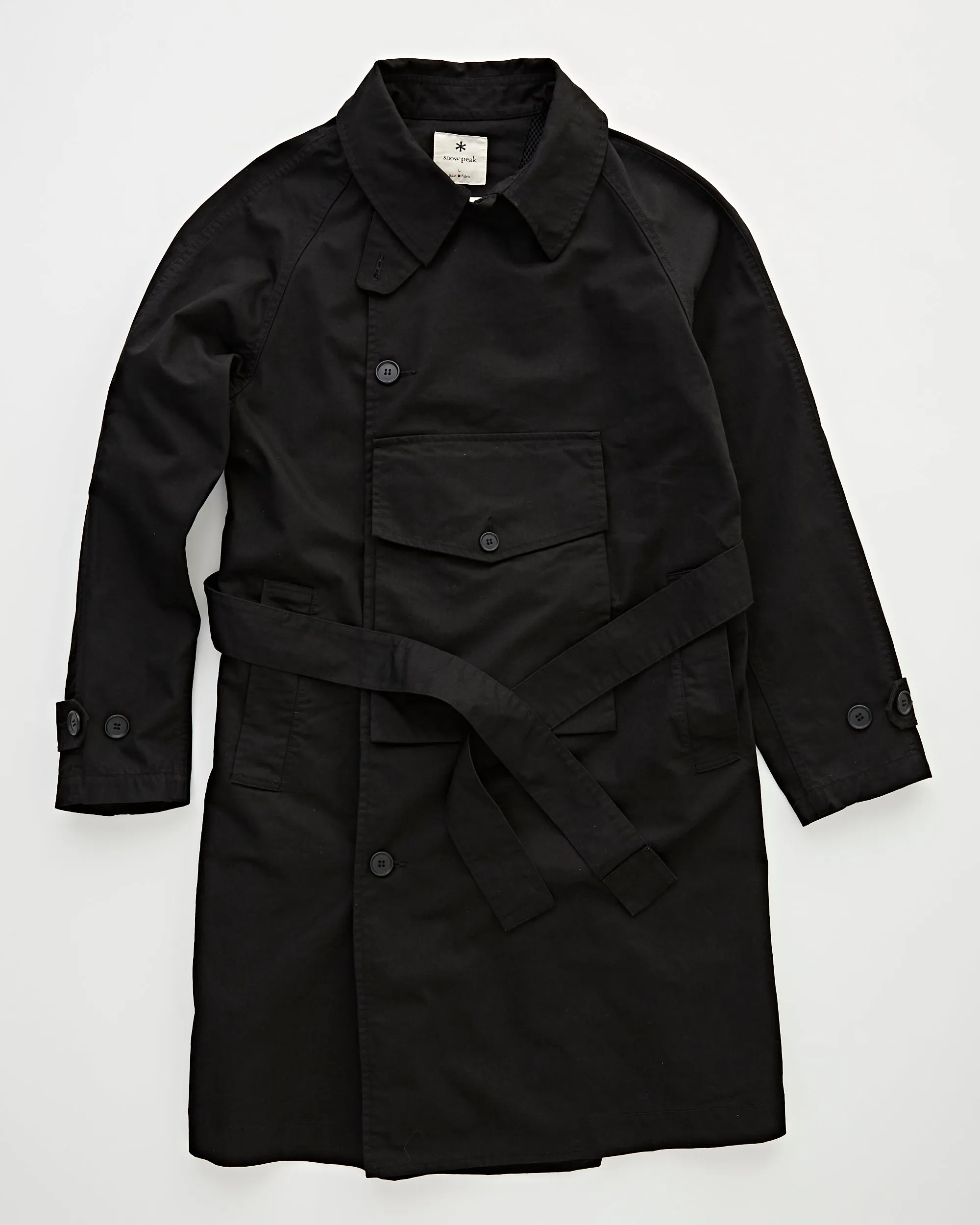 TAKIBI Chino Trench Coat Black