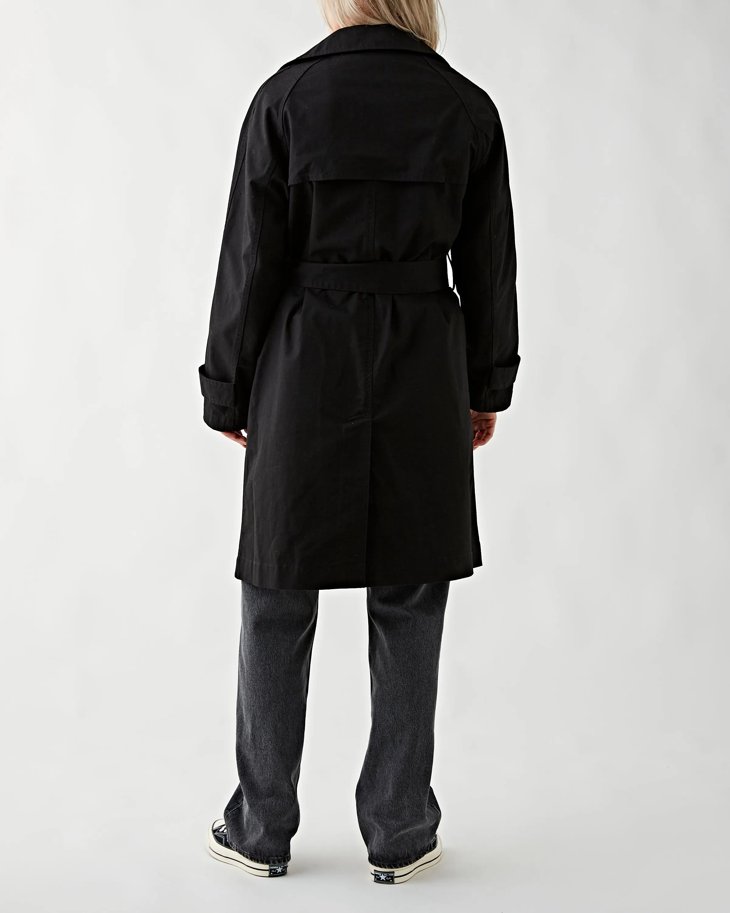 TAKIBI Chino Trench Coat Black