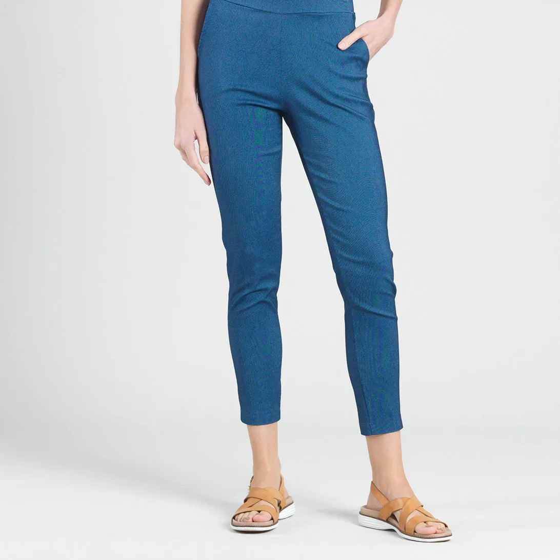 Techno Knit - Skinny Ankle Pocket Pant - Blue Denim - Final Sale!