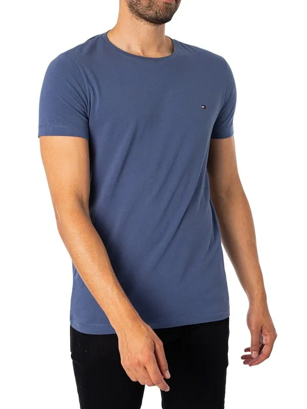 Tommy Hilfiger Stretch Slim Fit T-Shirt - Faded Indigo