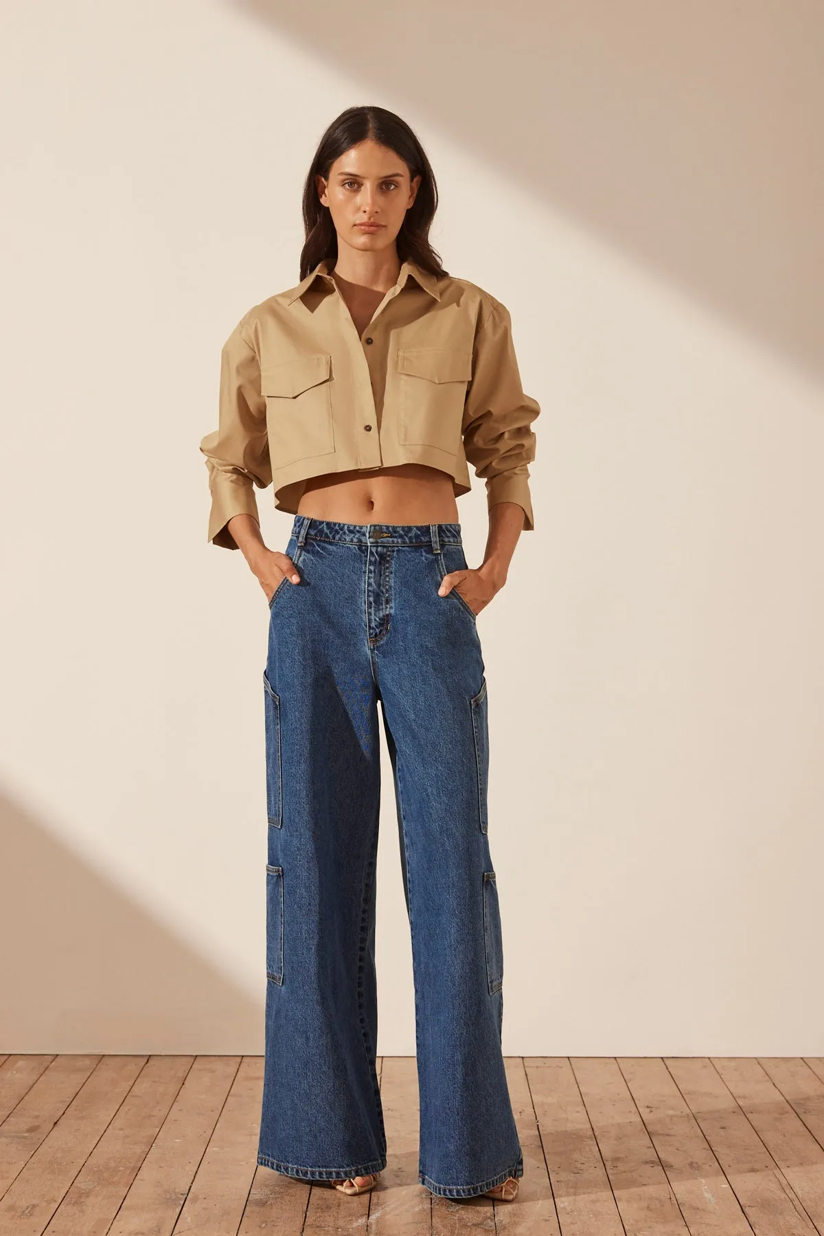 Tovere Wide Leg Cargo Jean