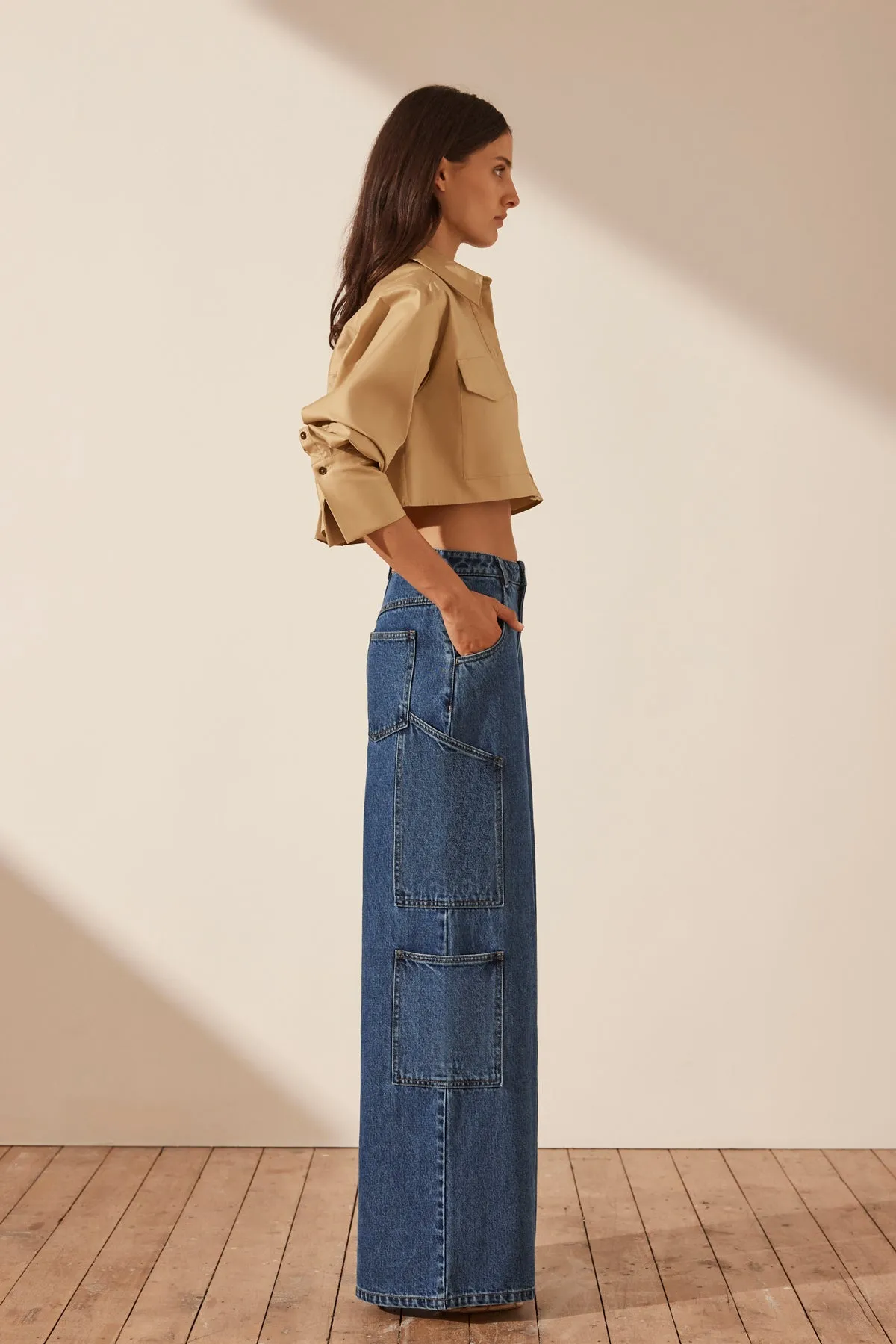 Tovere Wide Leg Cargo Jean