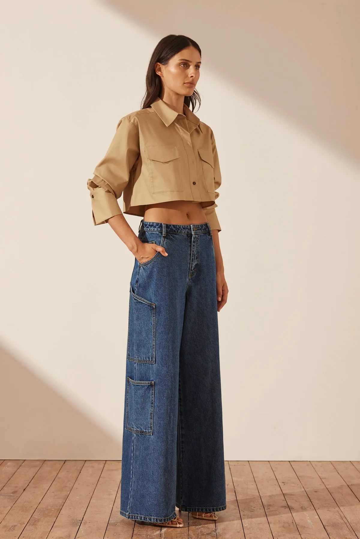 Tovere Wide Leg Cargo Jean