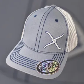 Twisted X Grey/White/Navy Cap