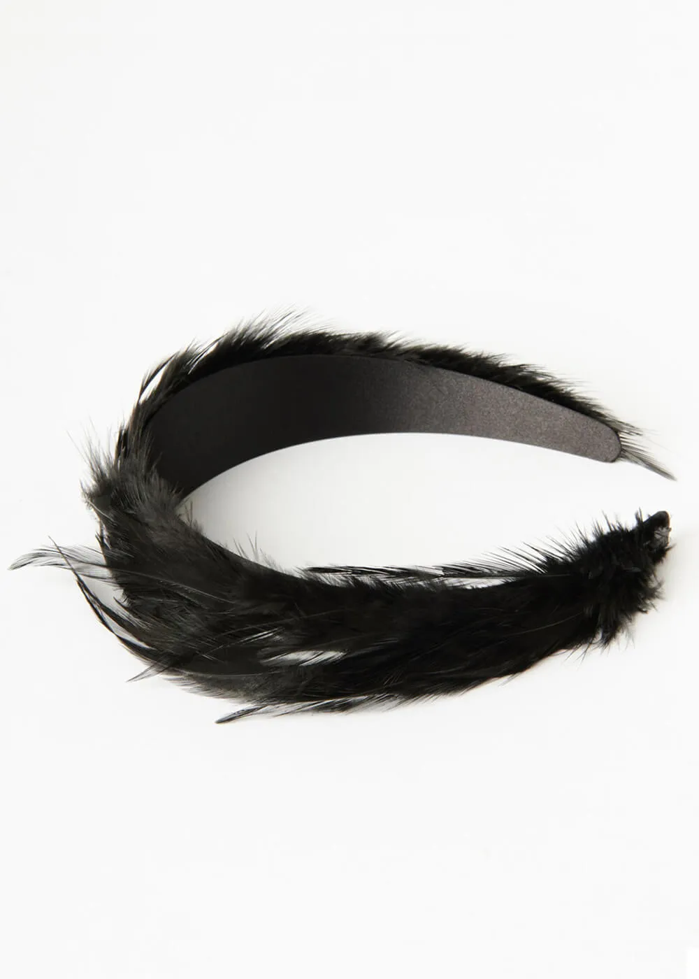 Unique Vintage Feather Flapper 20's Headband Black