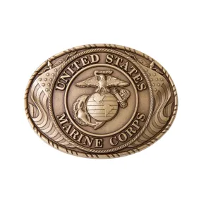 USMC Seal Brass Belt Buckle