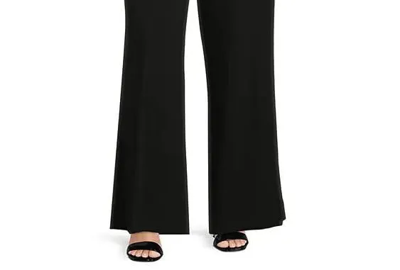 Vince Camuto Women's Plus Straight Leg Belted Pants Black Size 24W