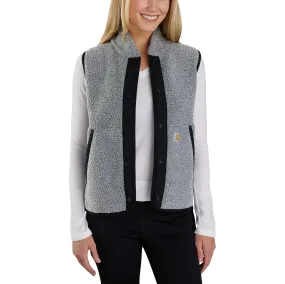 Women's Relaxed Fit Fleece Snap-Front Vest