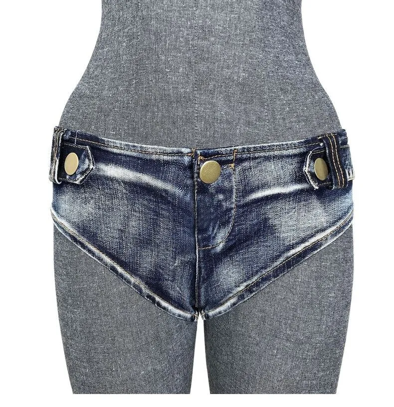 Women's Sexy Summer Beach Style Low Waist Skinny Denim Shorts